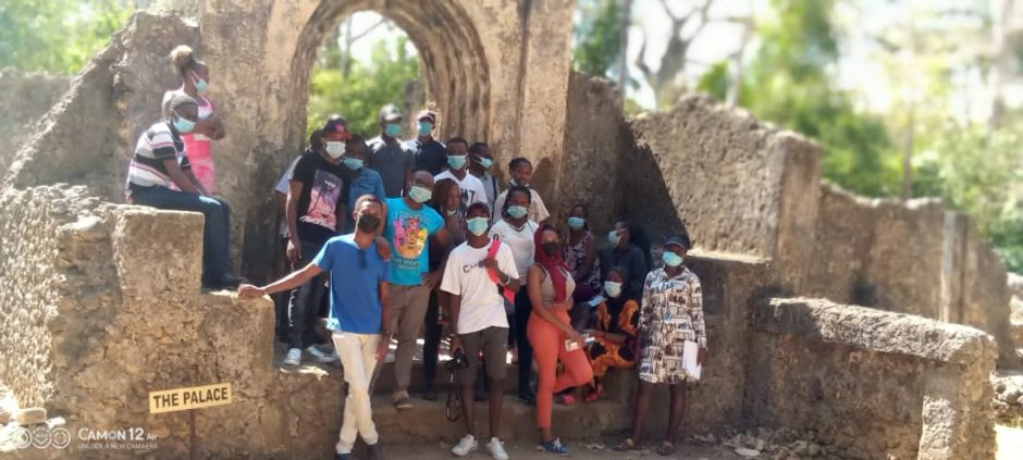 Kenya Utalii College students during a field trip to Mombasa
